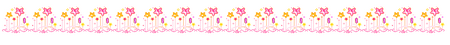 small pixel banner of hanging pink stars